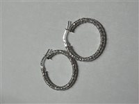 Orecchini Domar Donna Cerchi argento 925 diamantati in Argento ORAR-493-280